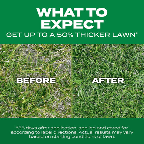 Scotts Lawn Spreader Application shows precise, even seed distribution.