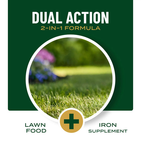 Iron boost in Scotts Liquid Green Max improves lawn color.
