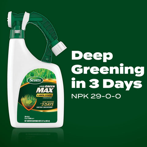 Scotts Liquid Green Max on a lush green lawn after application.