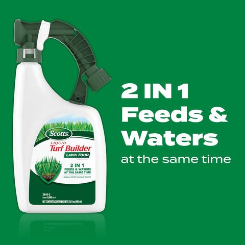 Scotts Liquid Turf Builder works on any grass type with ease.