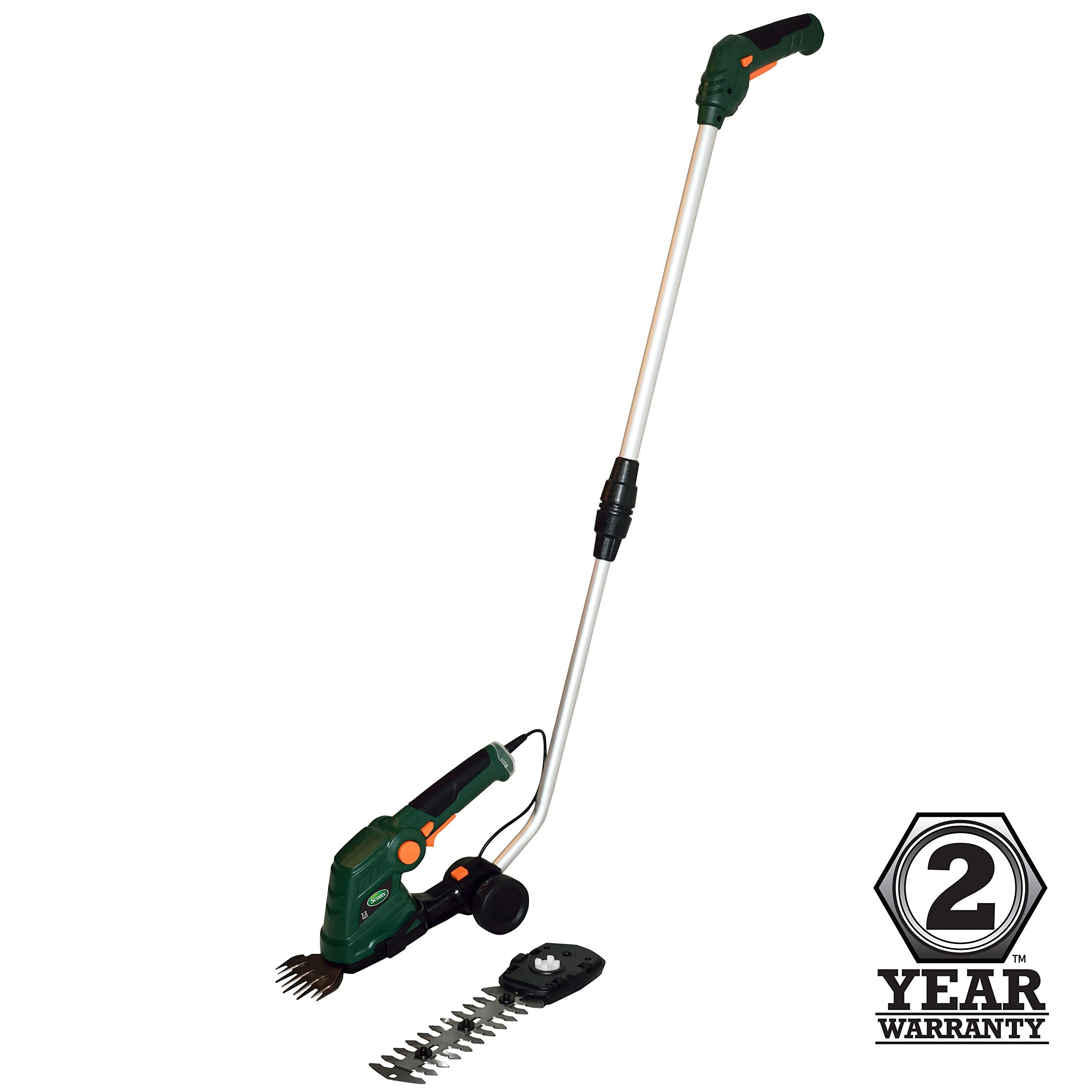 Scotts LSS10272PS pivoting head reaching tight corners