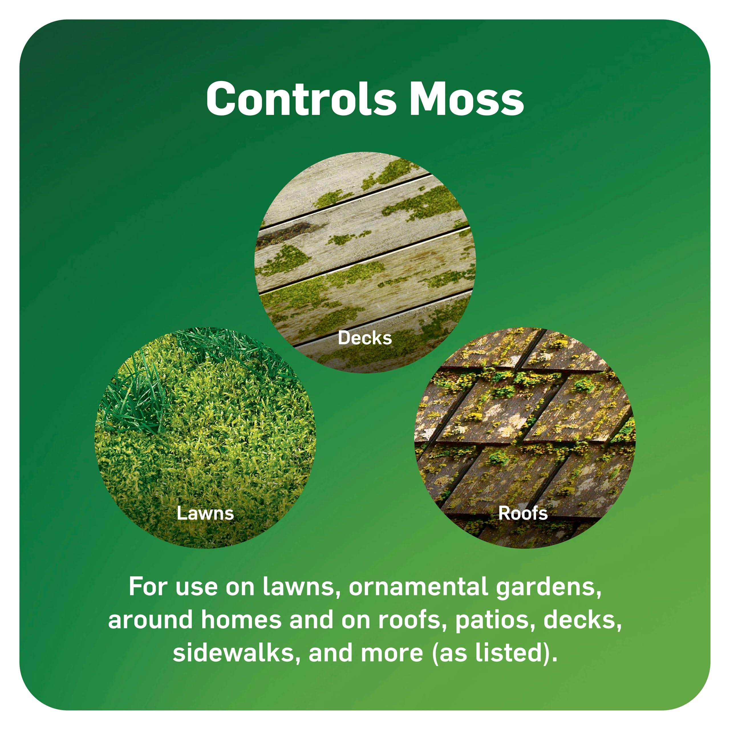Scotts MossEx being used on a patio to treat moss and algae.