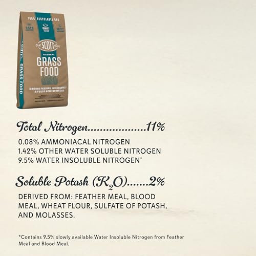 Suitable for all grass types with Scotts Natural Grass Food.