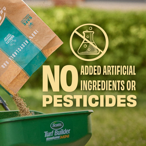 Scotts Natural Grass Food pet-safe usage demonstrates family-friendly lawn care.