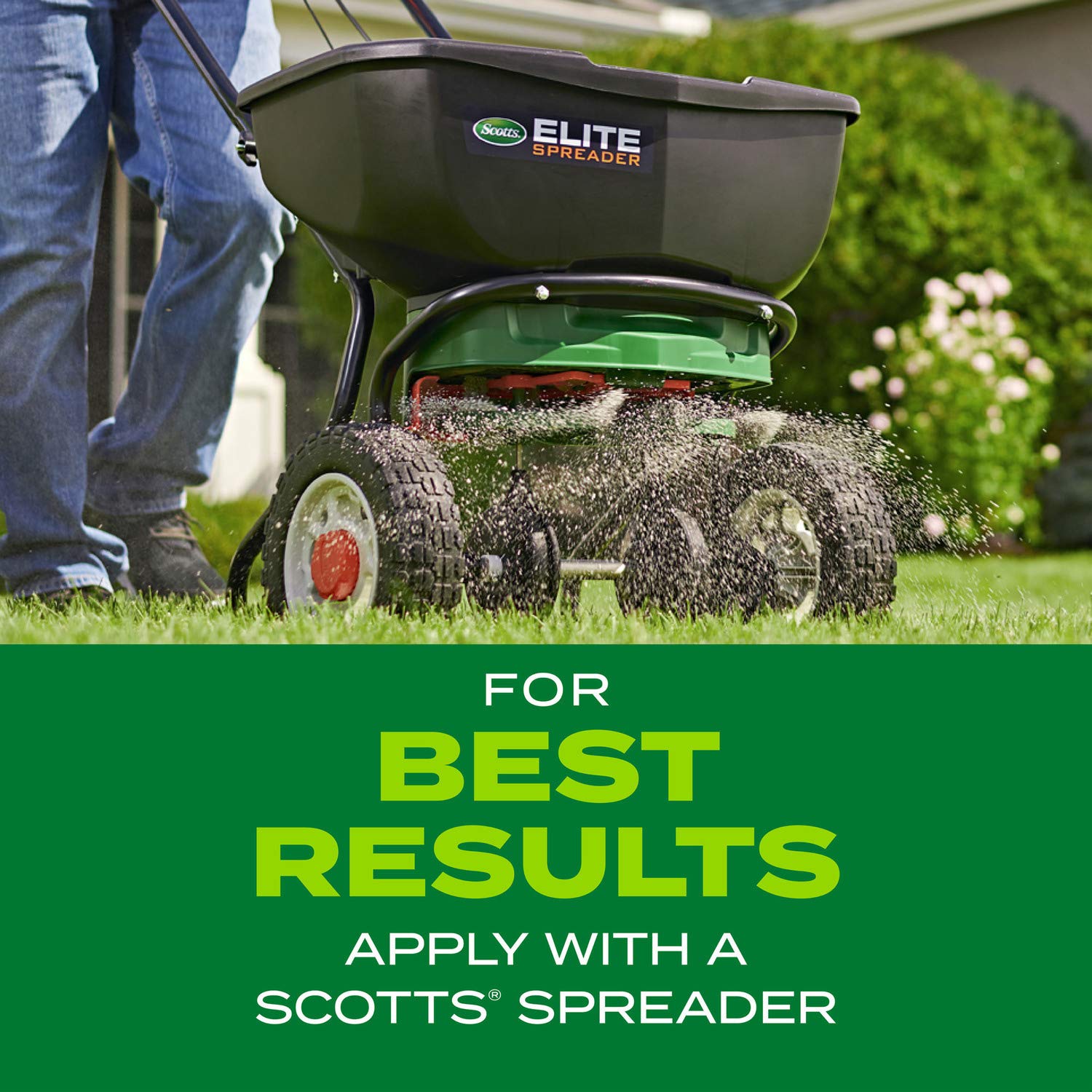 Overseeding coverage up to 5,280 sq ft demonstrated for large yards.