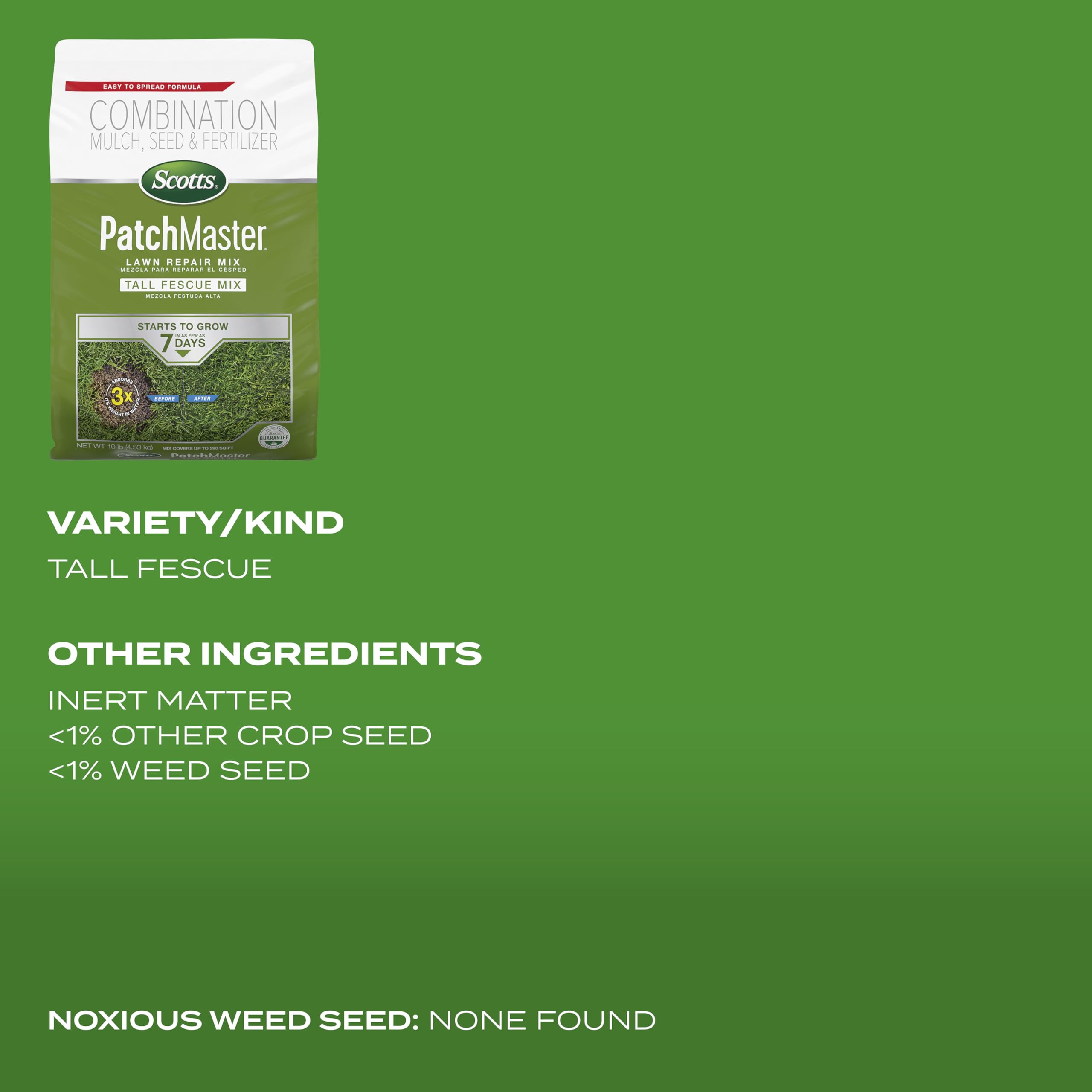 Scotts PatchMaster mulch layer helps keep seeds moist during establishment