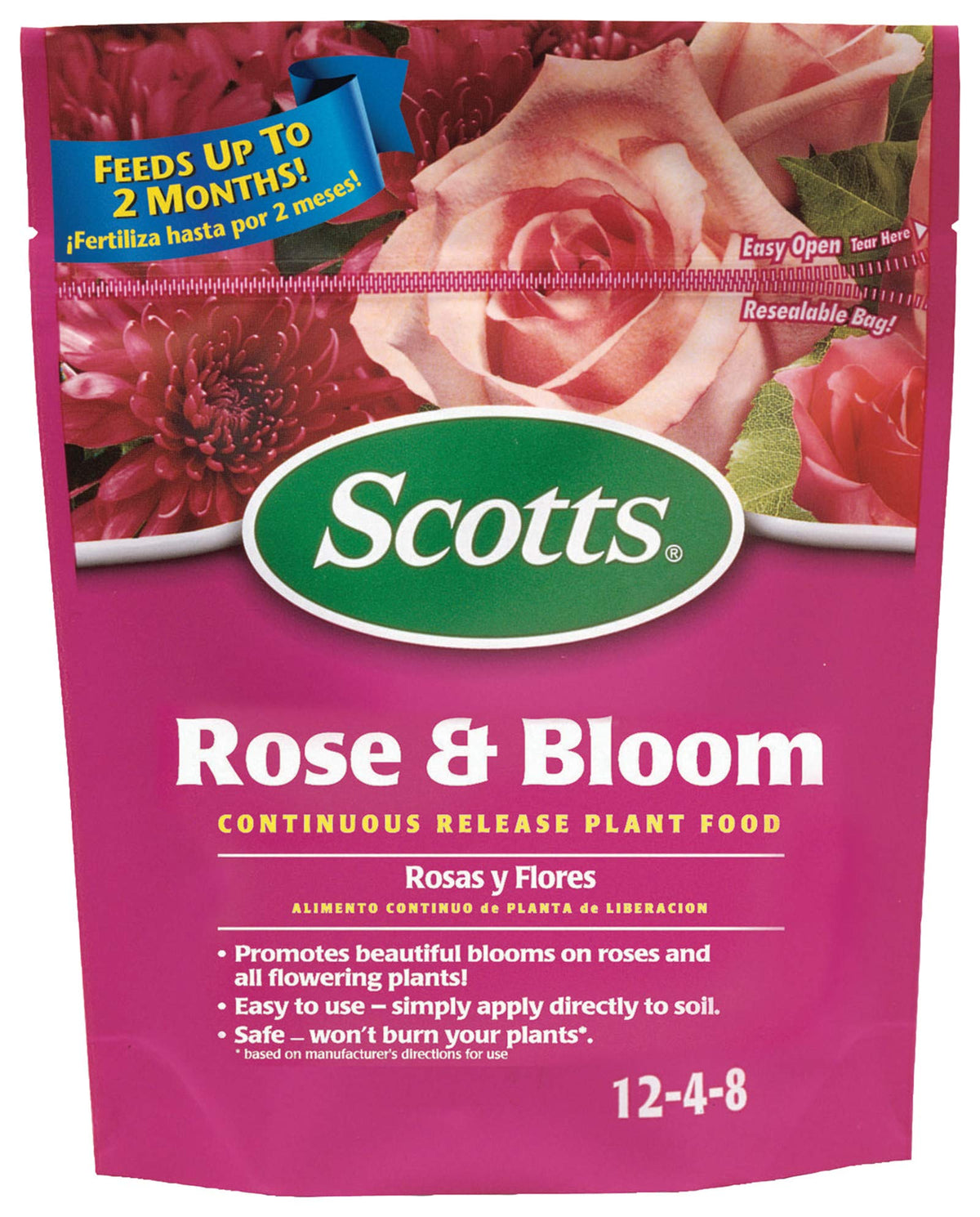 Scotts Rose & Bloom continuous-release bottle ready for steady feeding.