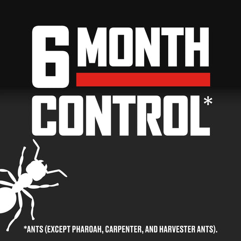 Spreader applies Ortho BugClear granules along the lawn edge for perimeter defense.