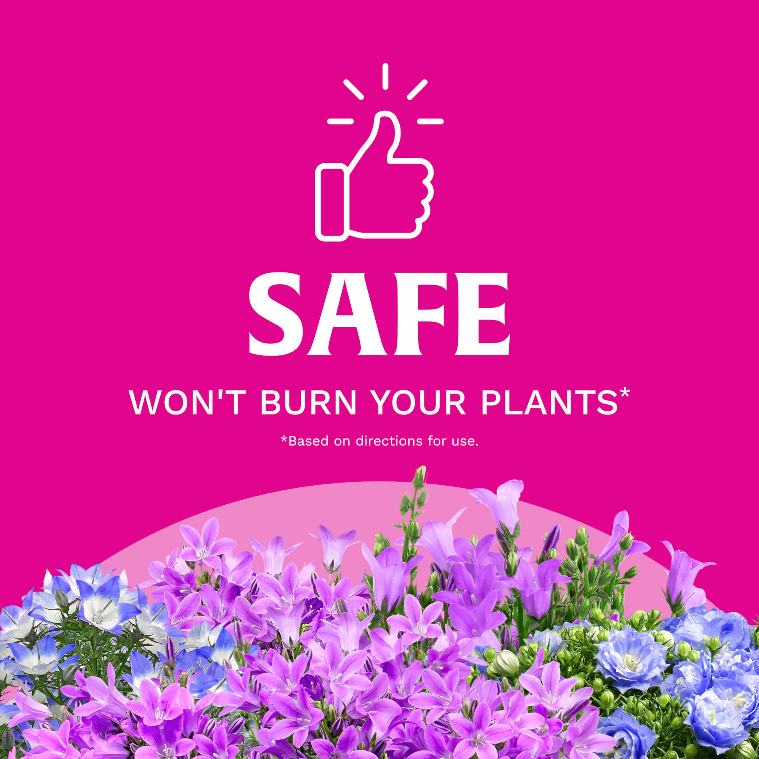 Scotts Super Bloom container garden use promotes strong growth in pots and balcony planters.