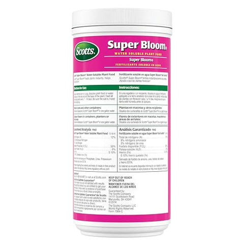 Scotts Super Bloom application on outdoor flowers delivers quick nourishment for brighter petals.