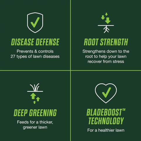 Scotts Turf Builder Healthy Plus protection against common lawn diseases