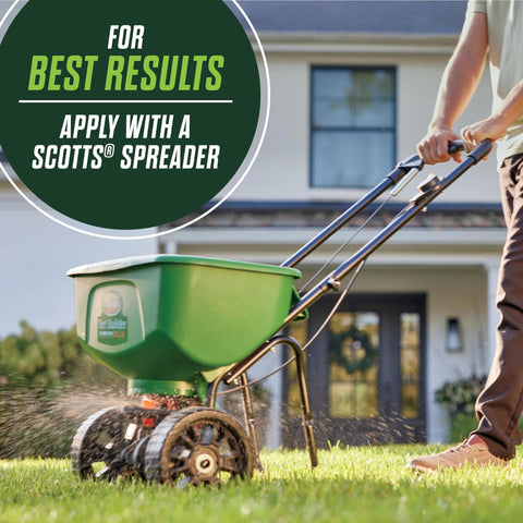 Scotts Turf Builder Healthy Plus dissolving formula shown in soil interaction