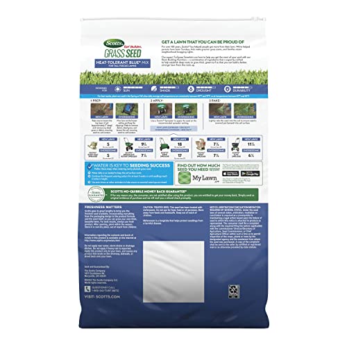 Scotts Turf Builder Heat-Tolerant Blue Mix coverage map showing 1,330 sq ft