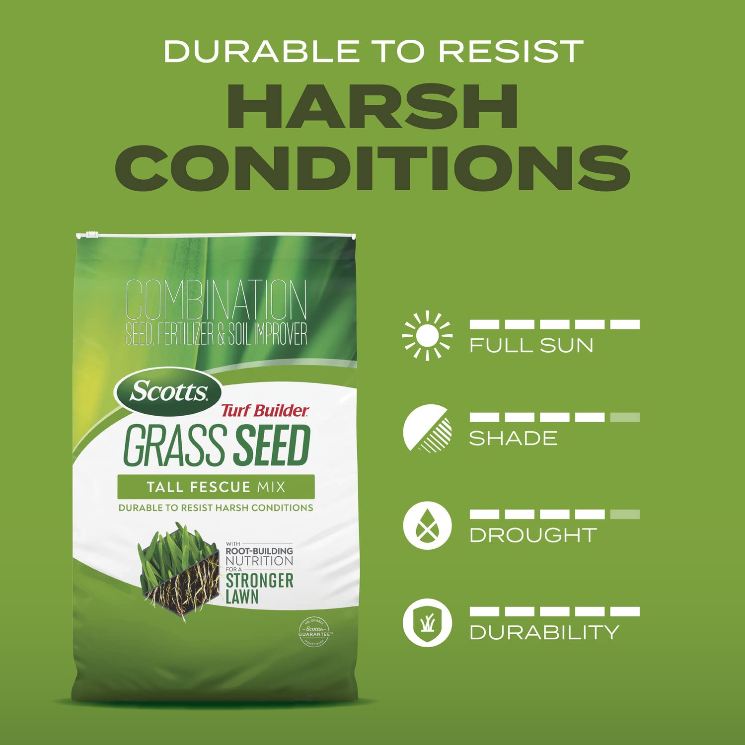 Scotts Turf Builder provides new lawn coverage up to 1,330 sq ft.