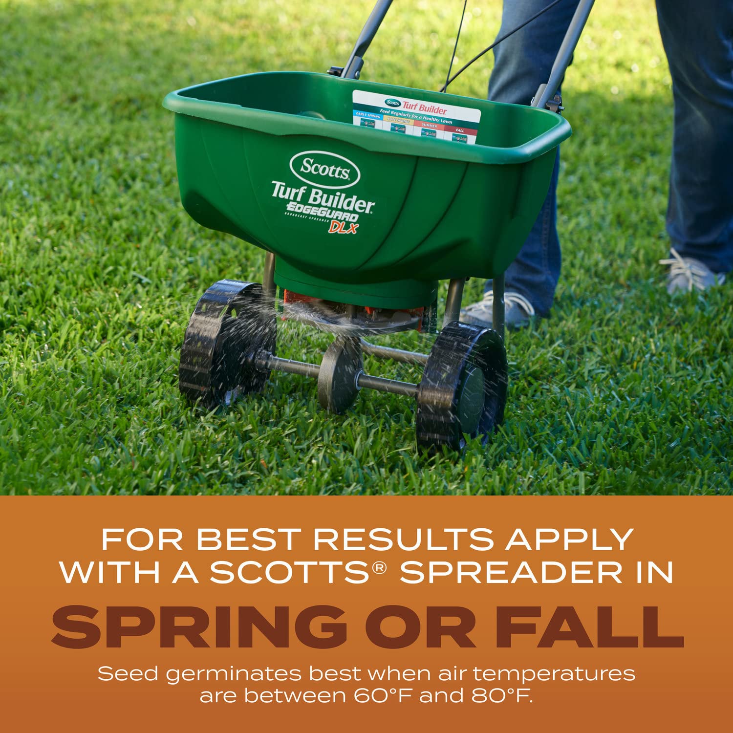 Scotts Turf Builder spring seeding supports new lawn establishment.
