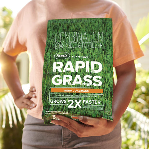 New lawn coverage up to 1498 sq ft with Scotts Rapid Grass Bermudagrass.