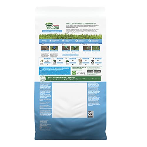Scotts Turf Builder seasonal-use note graphic for spring and fall