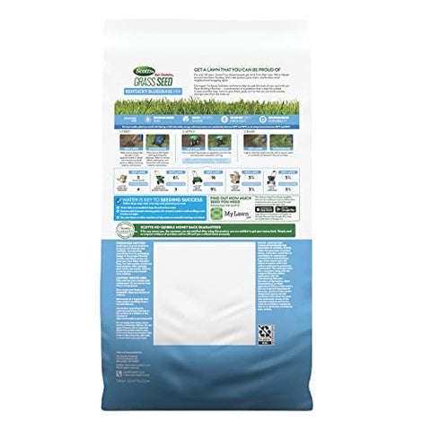 Scotts Turf Builder seasonal-use note graphic for spring and fall