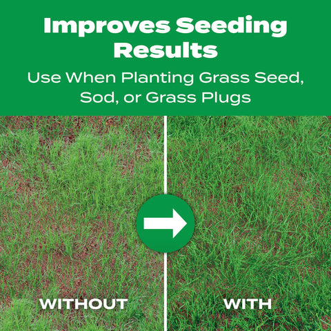 Scotts Turf Builder Starter Food spreader-application demonstrates easy lawn setup for seeds.
