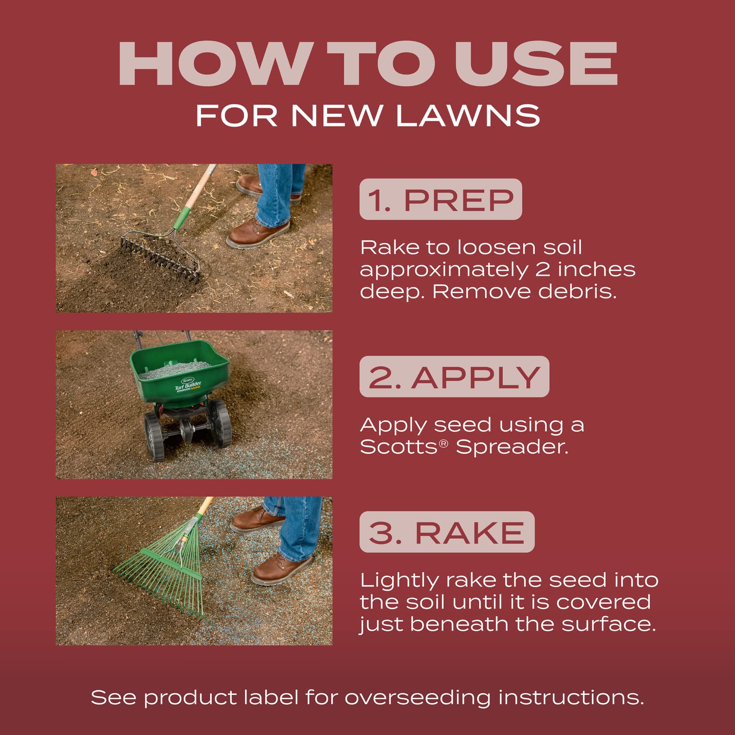Scotts Turf Builder Sunny Mix great for overseeding existing lawns.