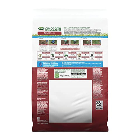 Scotts Turf Builder Sunny Mix spring or fall application guidance.