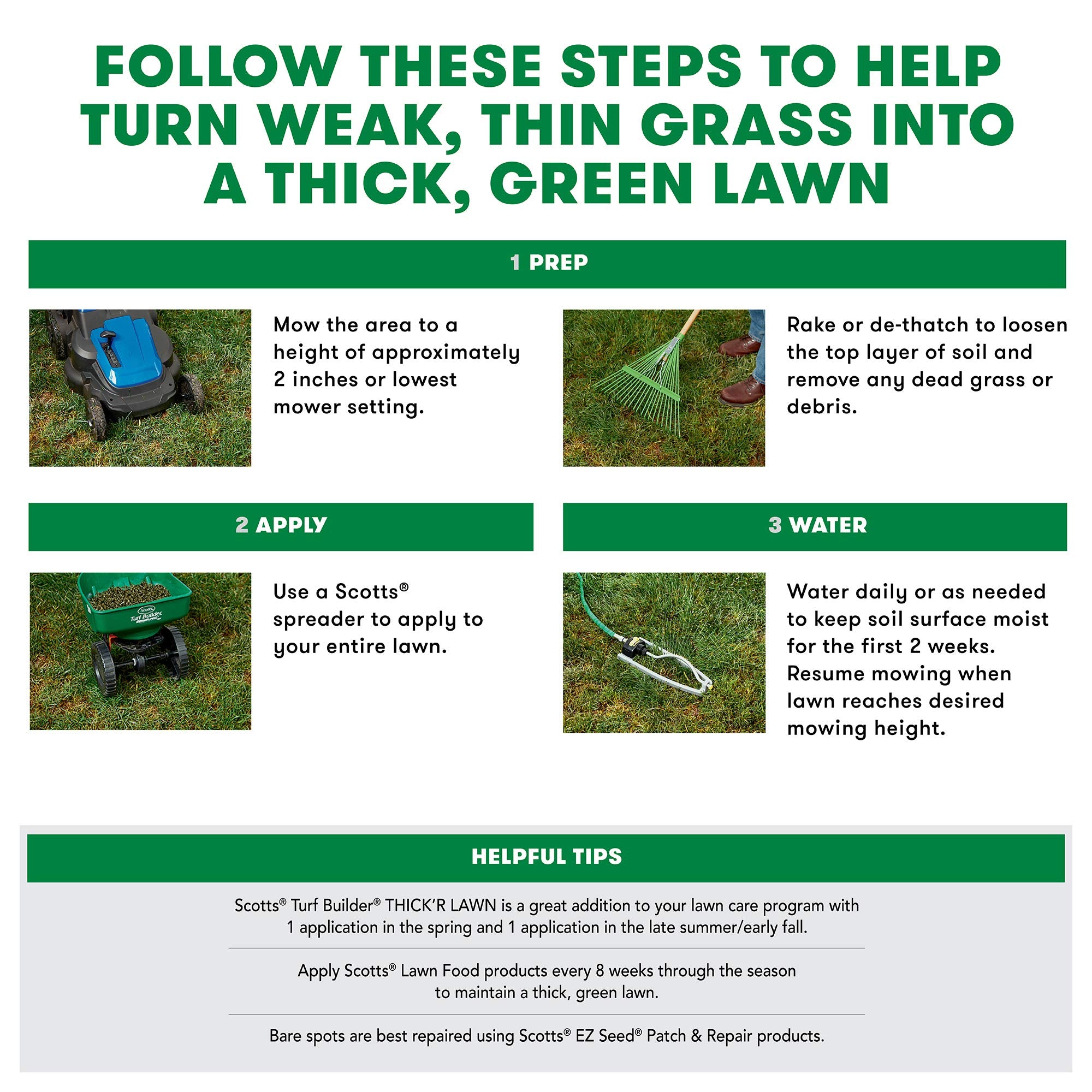 Scotts Turf Builder THICK'R LAWN lush green lawn example