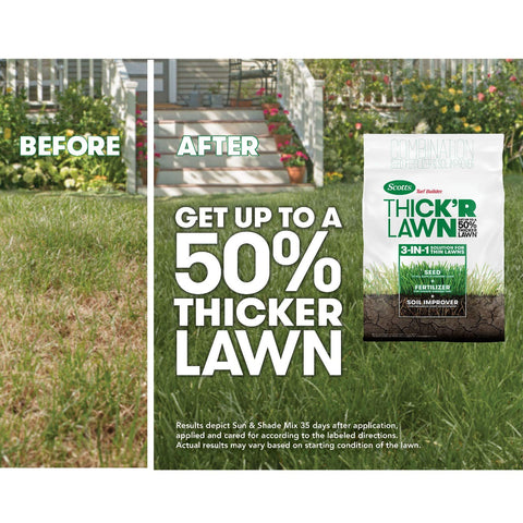 Scotts Turf Builder THICK'R LAWN spreader-ready image for spring application