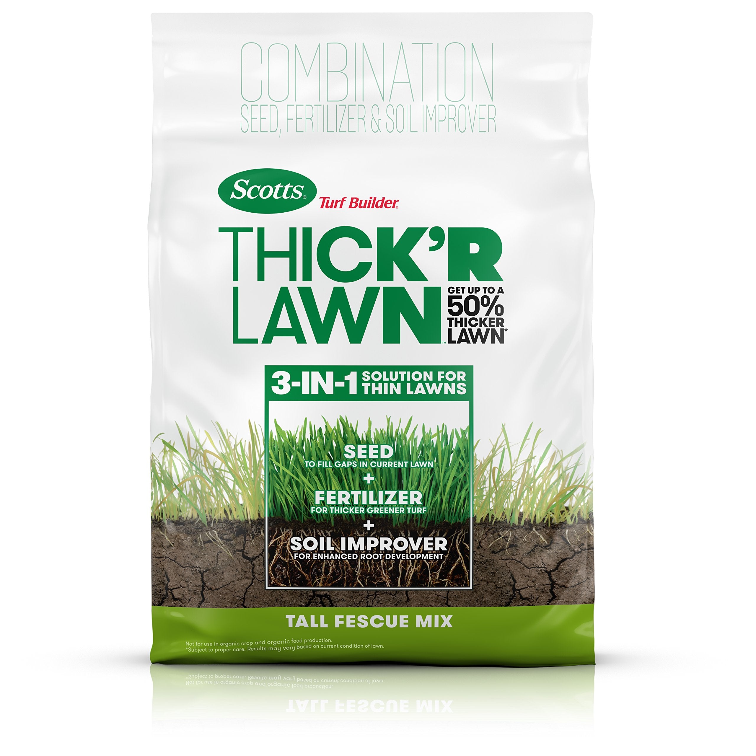 Scotts Turf Builder THICK'R LAWN seed bag for thicker lawn growth