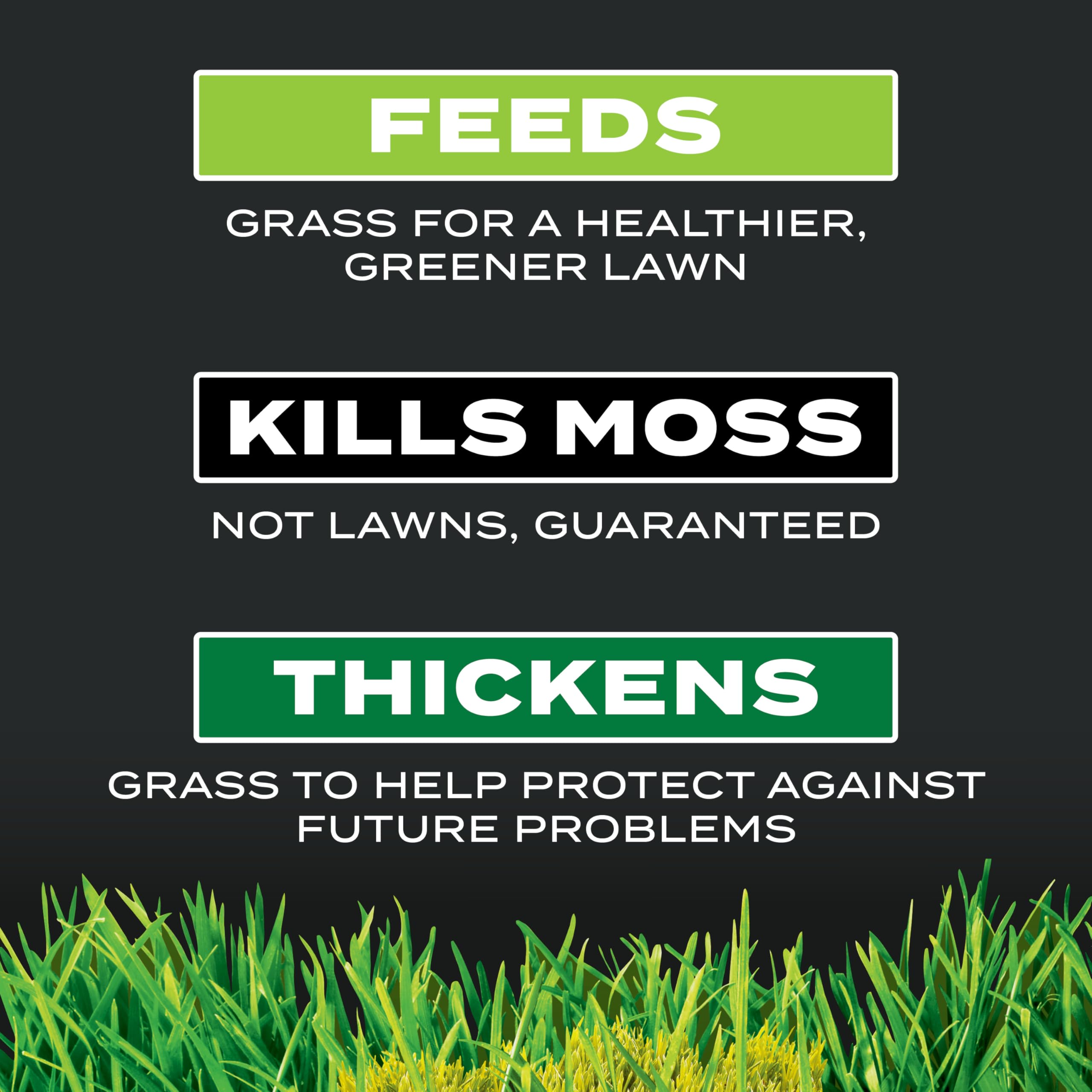 40lb bag of Scotts Turf Builder Triple Action ready to feed and control moss