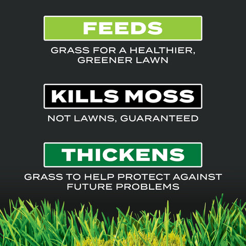 40lb bag of Scotts Turf Builder Triple Action ready to feed and control moss