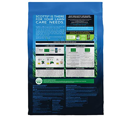 Scotts Turf Builder Triple Action seeding process illustration supports quick establishment