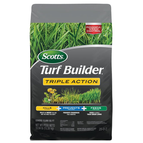 Scotts Turf Builder Triple Action1 bag ready to treat up to 12,000 sq ft.