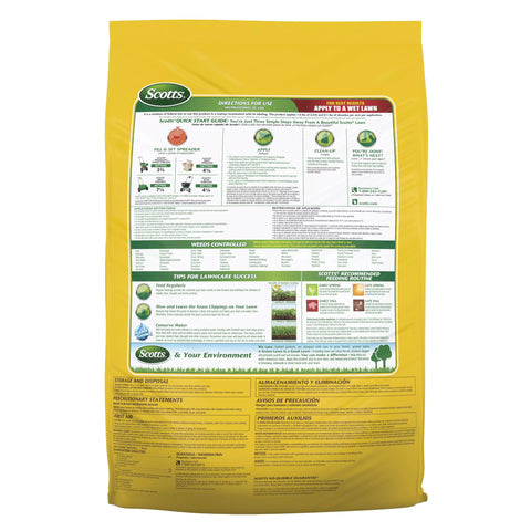 Scotts Turf Builder Weed & Feed5 safety notes for application