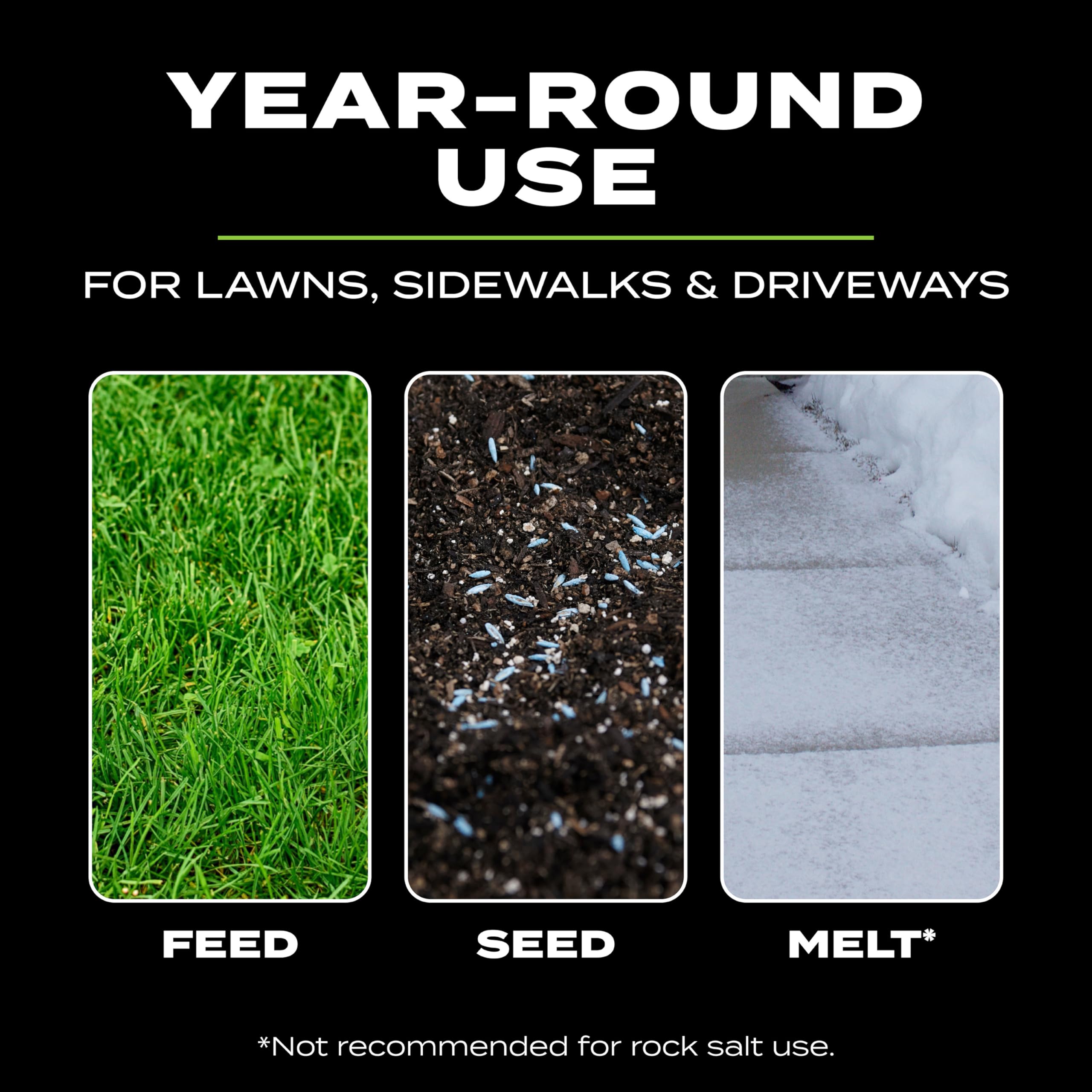 Scotts Whirl seed application for spring lawn care