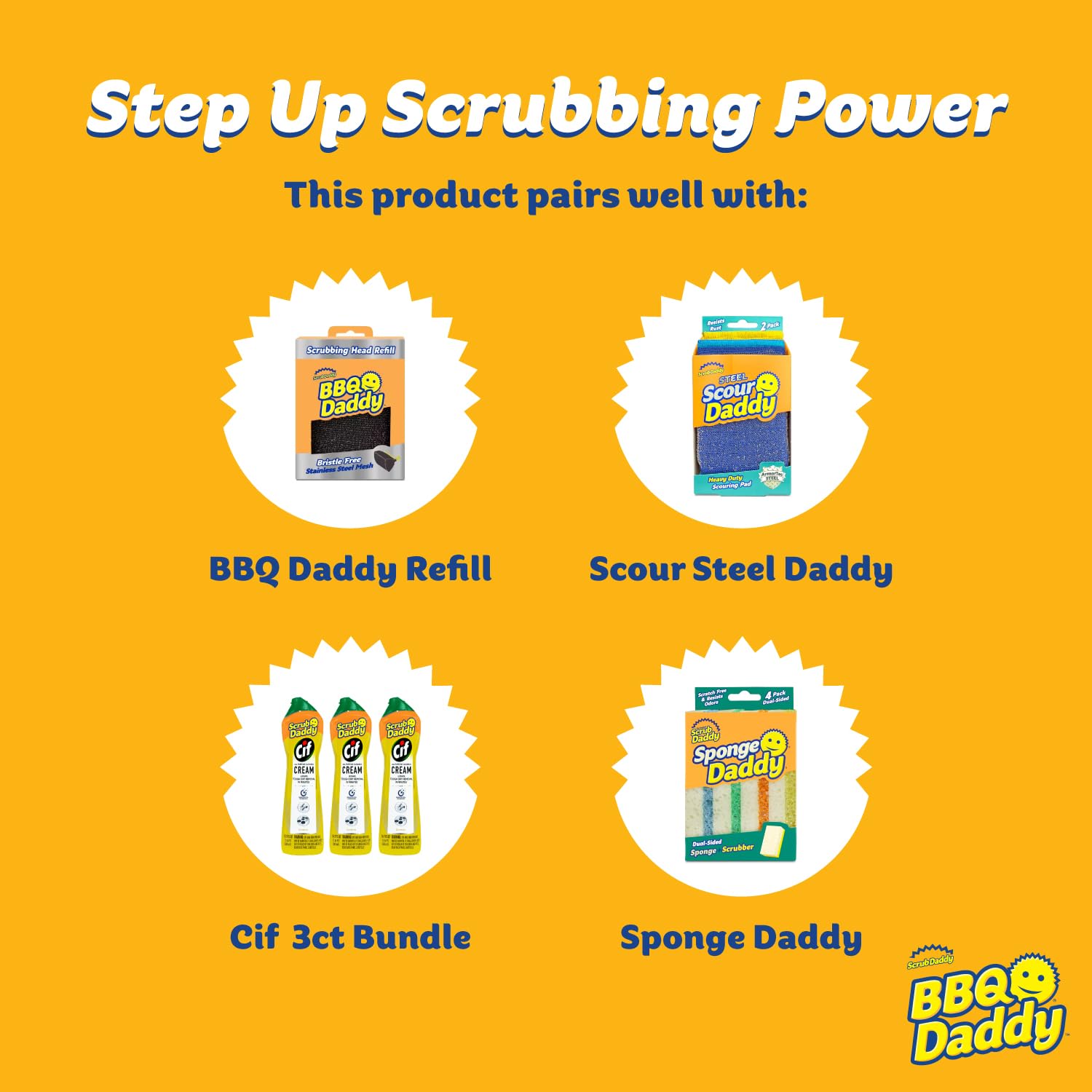 Scrub Daddy BBQ Daddy base with integrated bottle opener for convenient cleanup