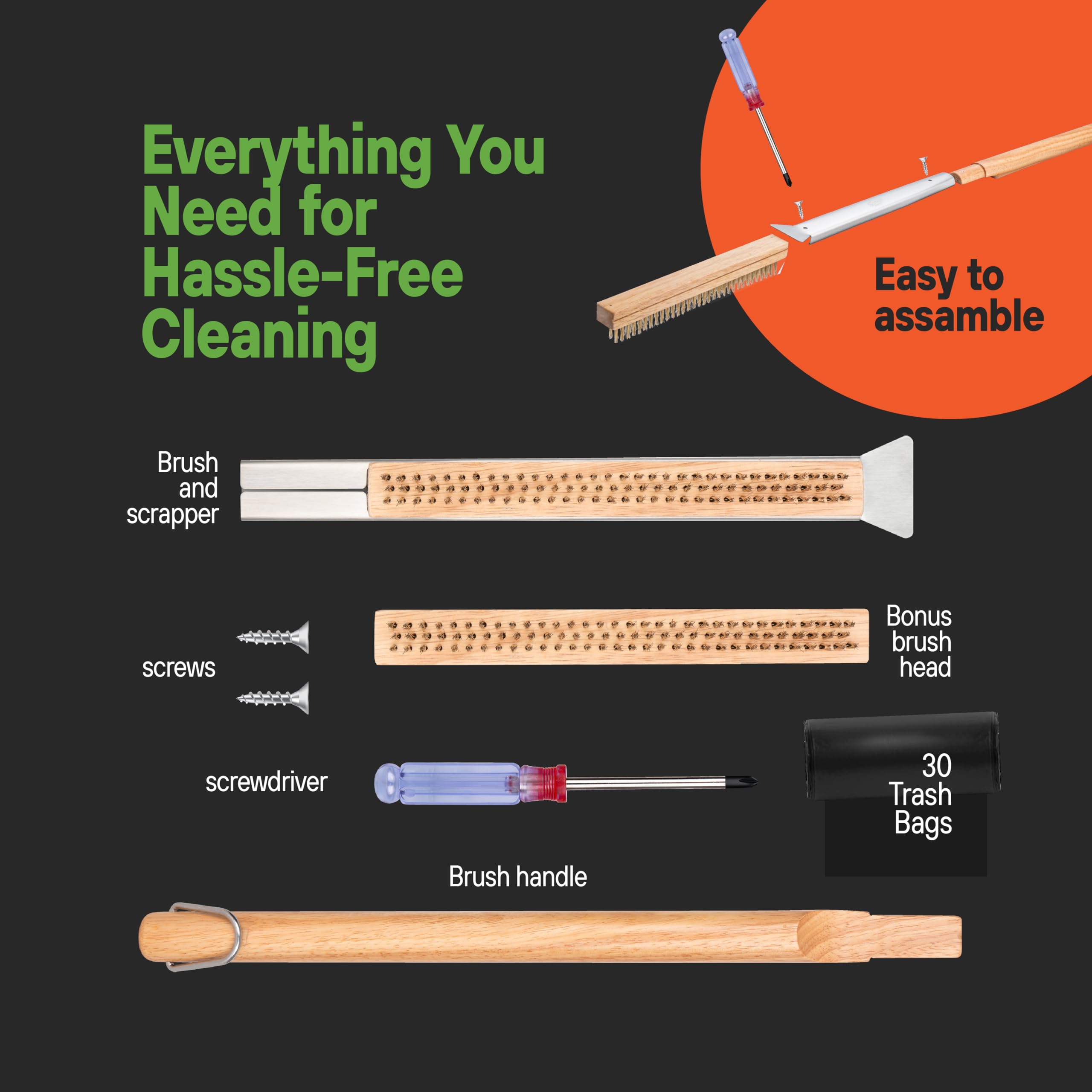 SCRUBIT includes 30 waste bags for convenient cleanup after baking