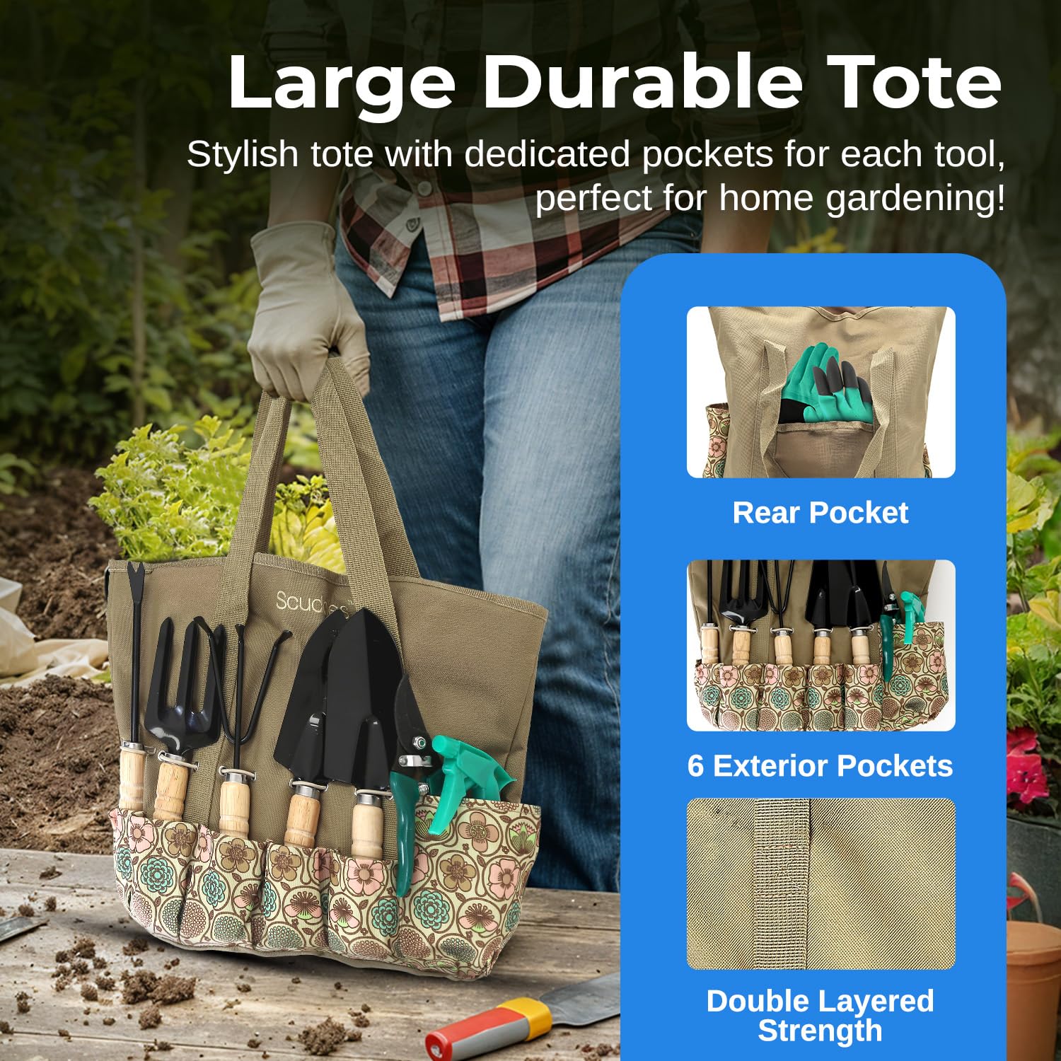 Scuddles all-in-one tool set fork for breaking soil and weeding with durable construction