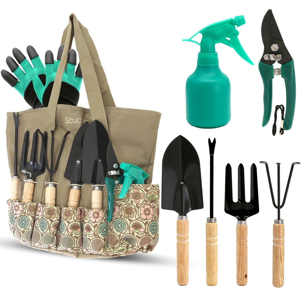 Scuddles all-in-one tool set shovel for easy digging with rust-resistant steel