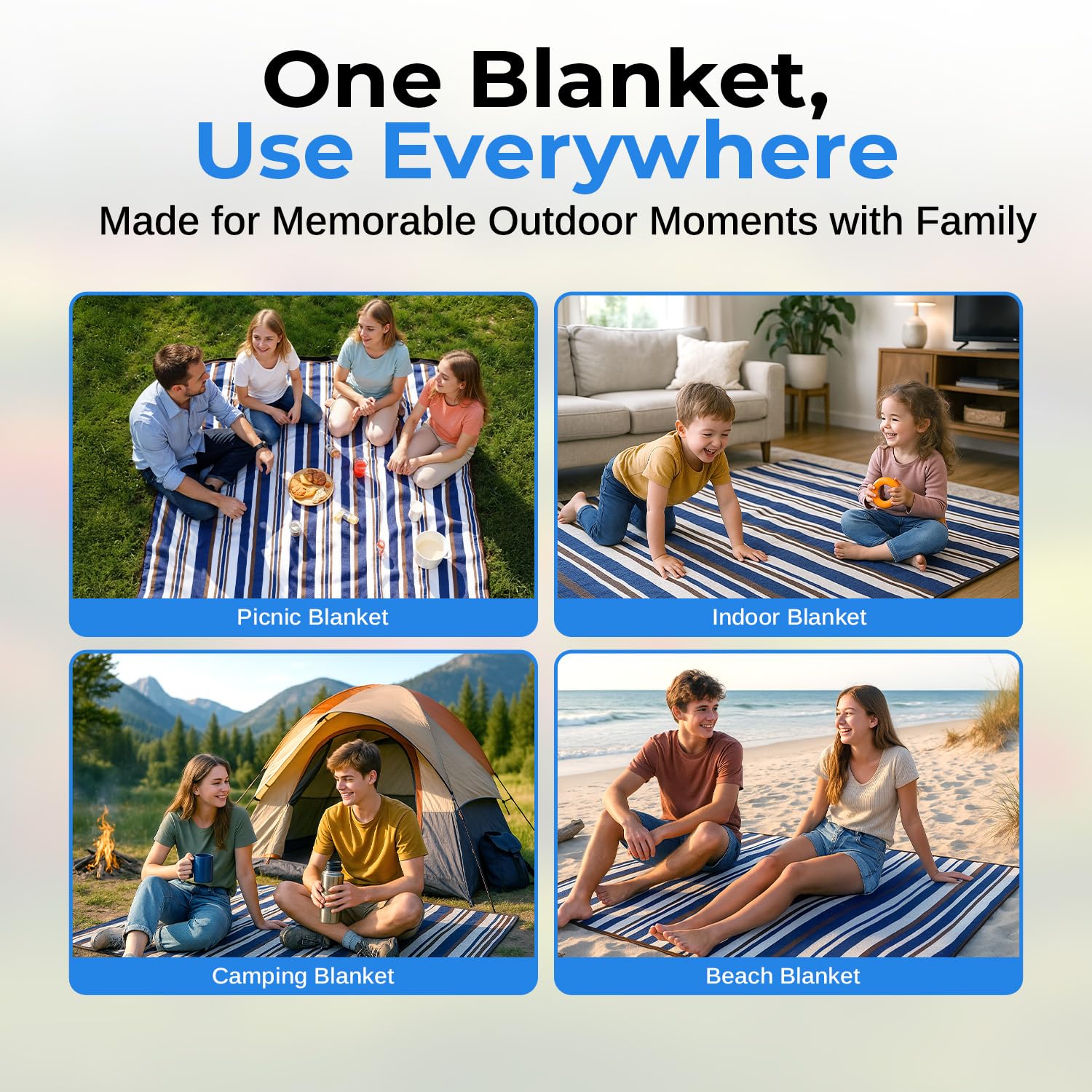 Scuddles 80x80 blanket offers ample space for families and friends