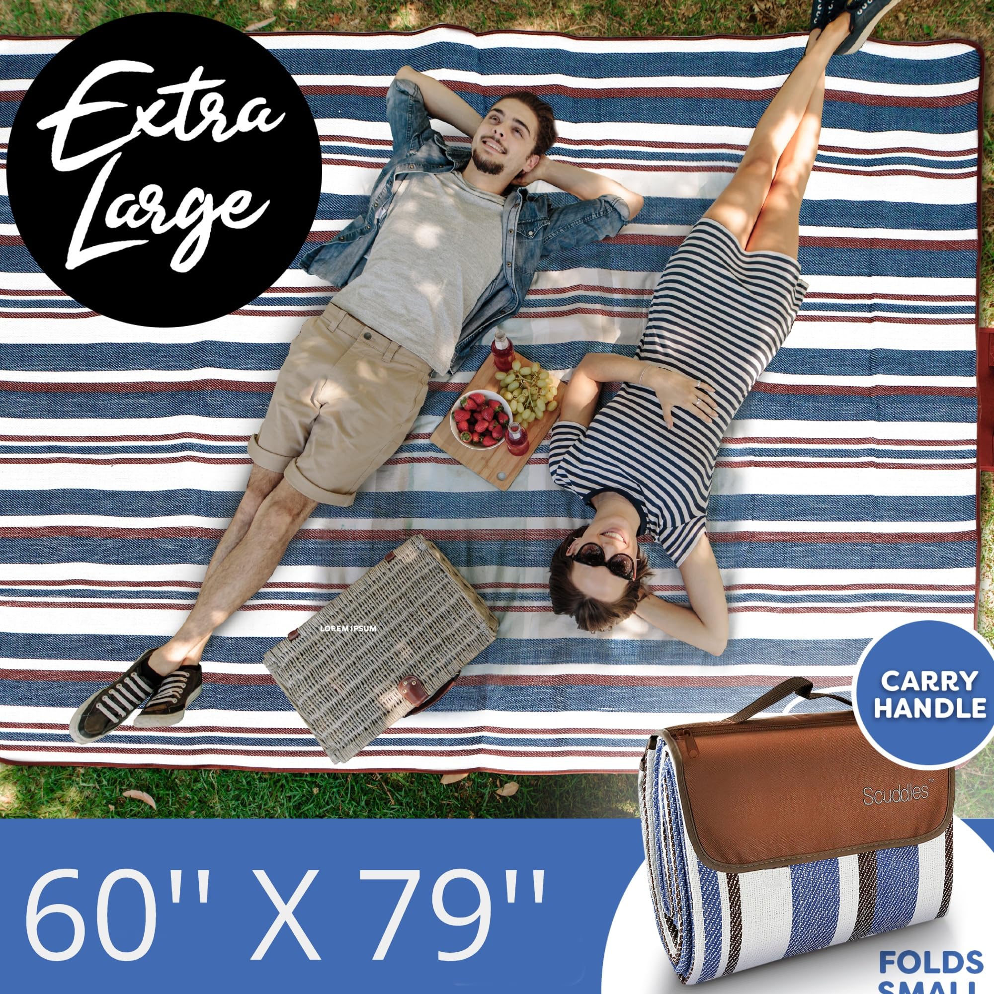 scuddles picnic blanket on sandy beach keeps you sand-free and comfy