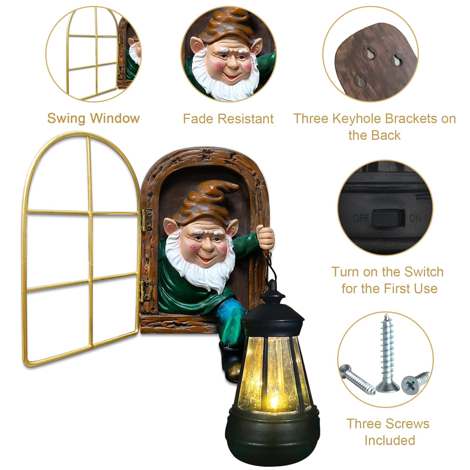 Scuyari resin fairy garden ornament features hand-painted details and durable finish.