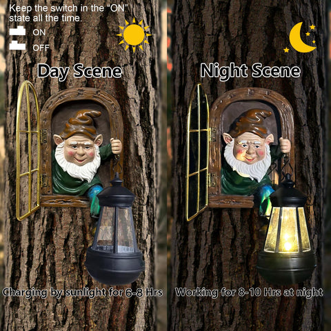 Scuyari weatherproof gnome statue withstands sun and rain while remaining vibrant.