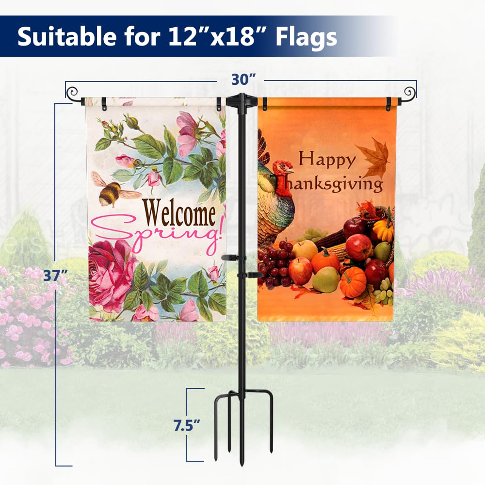 SCWN easy screw-in assembly speeds flagpole setup.