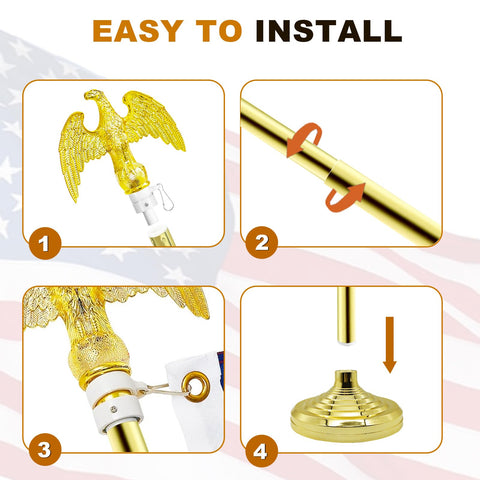 SCZS gold braided cord tassel enhances the flag presentation
