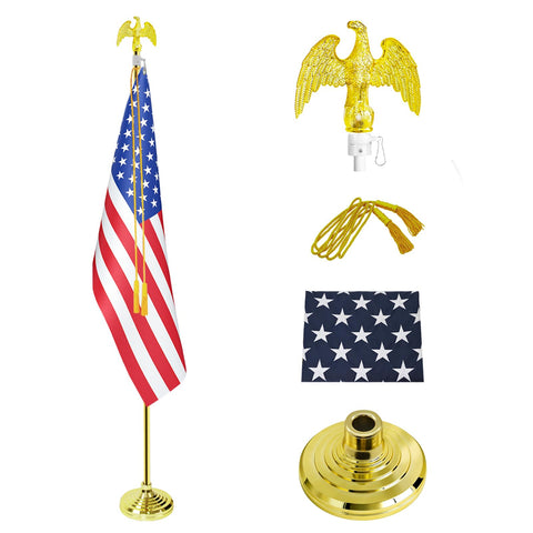 SCZS indoor flag pole telescoping 6ft-8ft for versatile display heights in offices and classrooms