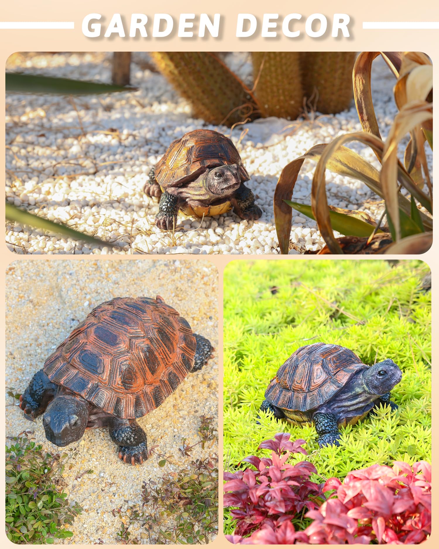 Sdeetesamjun turtle statue patio-centrepiece creates a focal point outdoors.