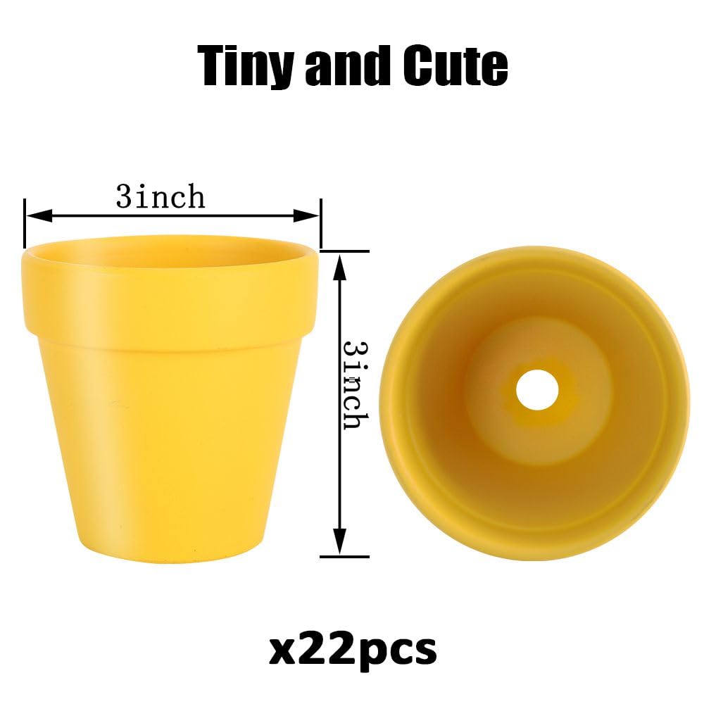 Sderoq 22-pack terracotta pots with simple design, perfect for DIY crafts and wedding favors.