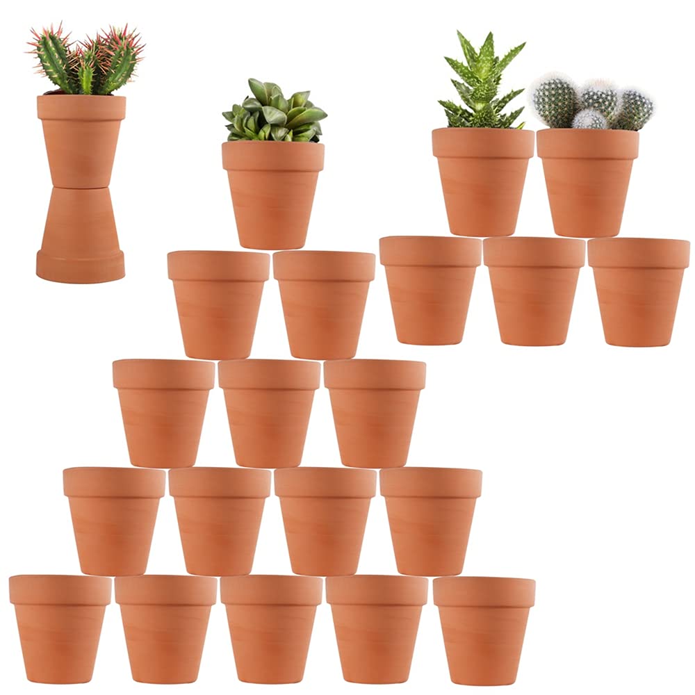 Sderoq 3-inch terracotta pot with drainage hole for healthy succulent roots.