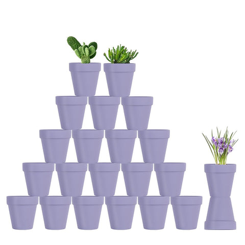 Sderoq 3-inch terracotta pot with drainage hole for succulents and tiny plants.