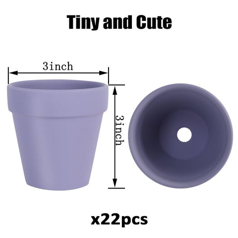 Sderoq violet blue terracotta pot for DIY crafts and wedding decor.